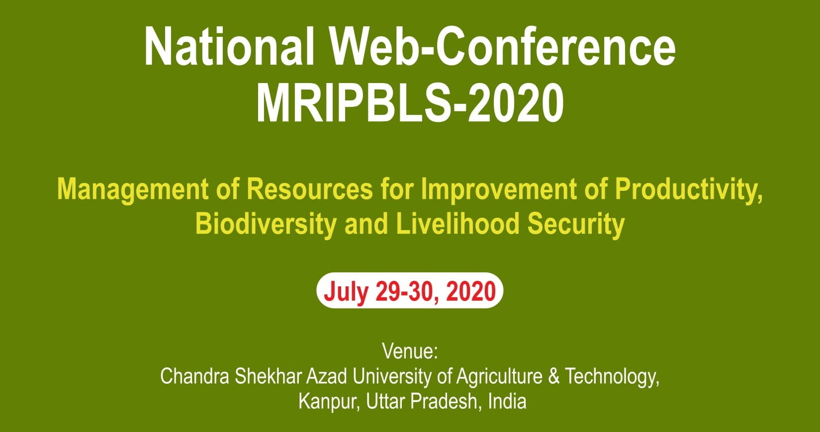 Read more about the article National Web -Conference MRIPBLSA- 2020