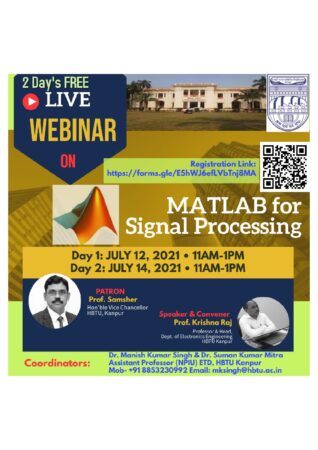 Read more about the article 2-Days Webinar on the topic “MATLAB for Signal Processing”